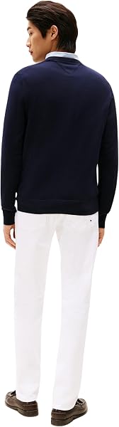 Tommy Hilfiger Uomo Pullover Essential Cotton Crew Neck in Cotone - 2