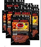Carnivore Candy’s Mango Habanero Jerky (10 pk) – Beef Jerky with amazing taste, no preservatives, MS