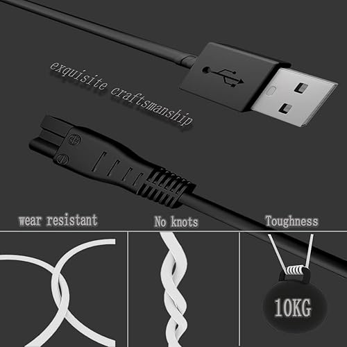 Miniatura 4 de Cable de repuesto para cargador Meridian Grooming  Cable de alimentación para cargador de afeitadora Meridian  Cable cargador adaptador para