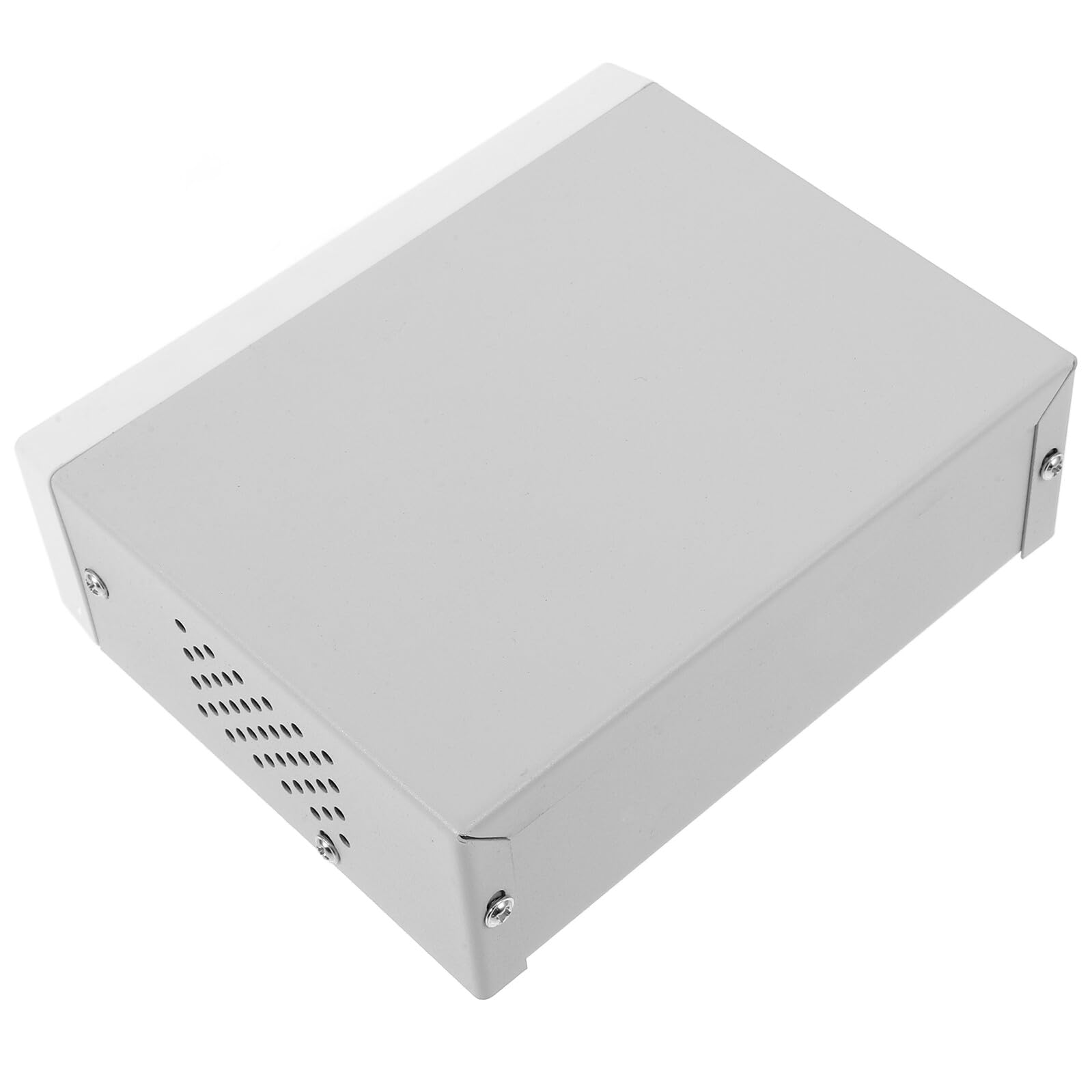 KOMBIUDA Scatola di Progetto in Metallo 50X150X120Mm Frontale e Posteriore Grigio Contenitore per Elettronica Custodia Elettrica Esterna per Installazioni e Progetti Elettronici