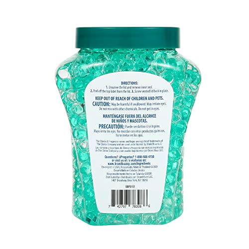Image of Clorox Fraganzia Crystal Beads Air Freshener | Long-Lasting Air Freshener Beads | Gel Beads Air Freshener in Island Orchard Scent for Home, Bathroom, or Car, 12 Oz - 6 Pack