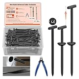 260 PCS 2026 New Upgrade Nylon Universal Cable Tie Buckle, with Clear Storage Box, Double-Sided Style Cable Tie Buckle, 5.91IN Extended Length Zip Tie for Car Repair (Fender, Bumper, Trunk Liner)
