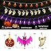 Halloween Decorations Halloween Lights Outdoor,8 Lighting Modes Set of 3 Battery Operated Orange Pumpkins Bats Ghosts 30 LEDs Each for Halloween Party Decoration Outdoor Indoor with Remote Control