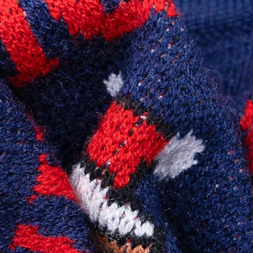 Image of Fitwarm Funny Moose Dog Ugly Christmas Sweater, Winter Dog Clothes for Small Dogs Girl Boy, Pet Xmas Outfit, Navy, Large