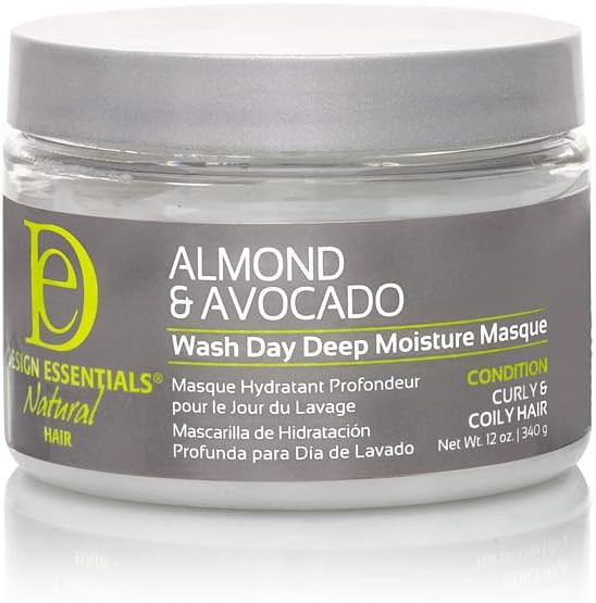 Natural Almond & Avocado Wash Day Deep Moisture Masque, White, 12 Oz