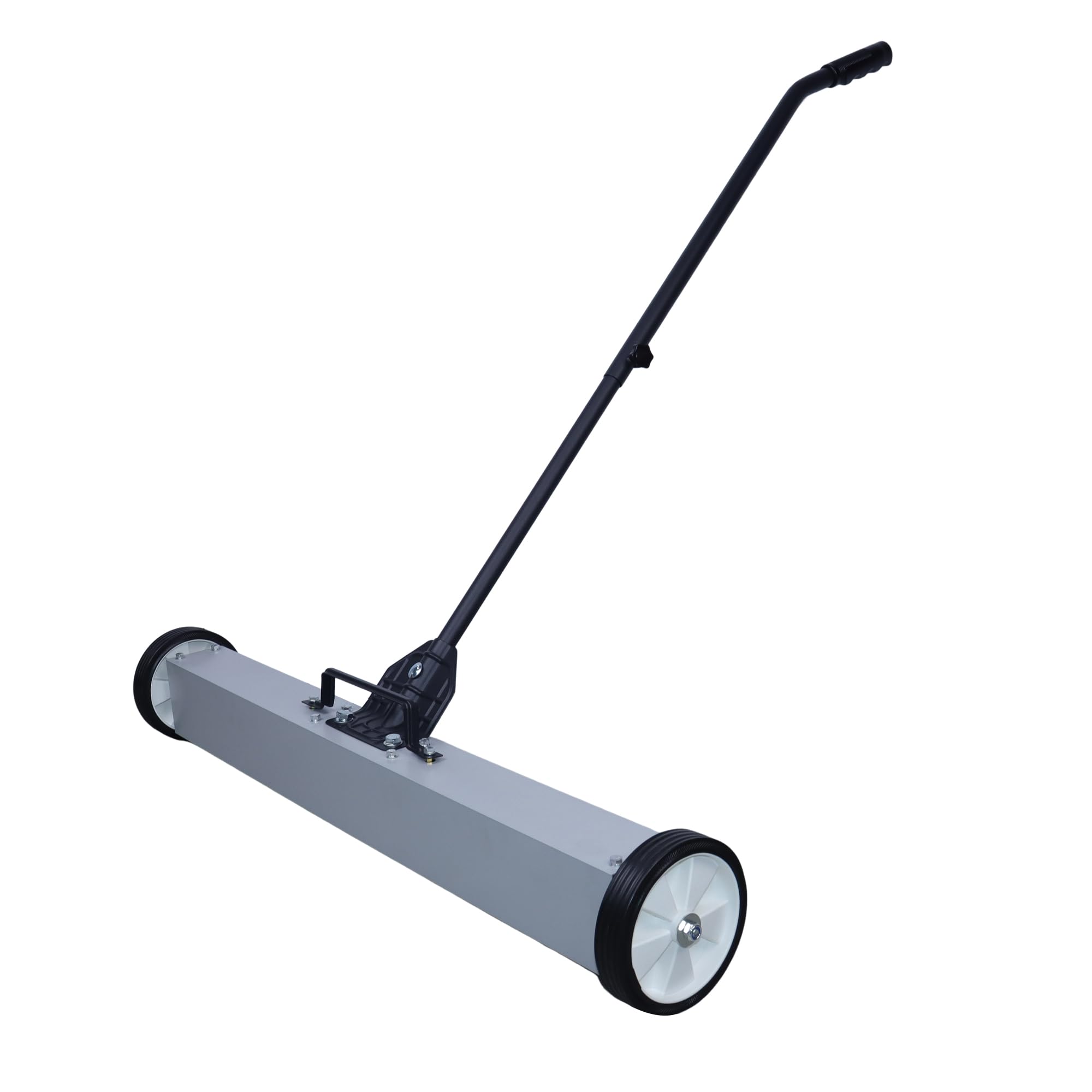 Zamiatarka magnetyczna z kółkami, pojemność 20 kg, regulowana wysokość uchwytu i magnesu podłogowego, metalowy magnes do podnoszenia i paznokci, zamiatarka podłogowa do budowy, sklepu