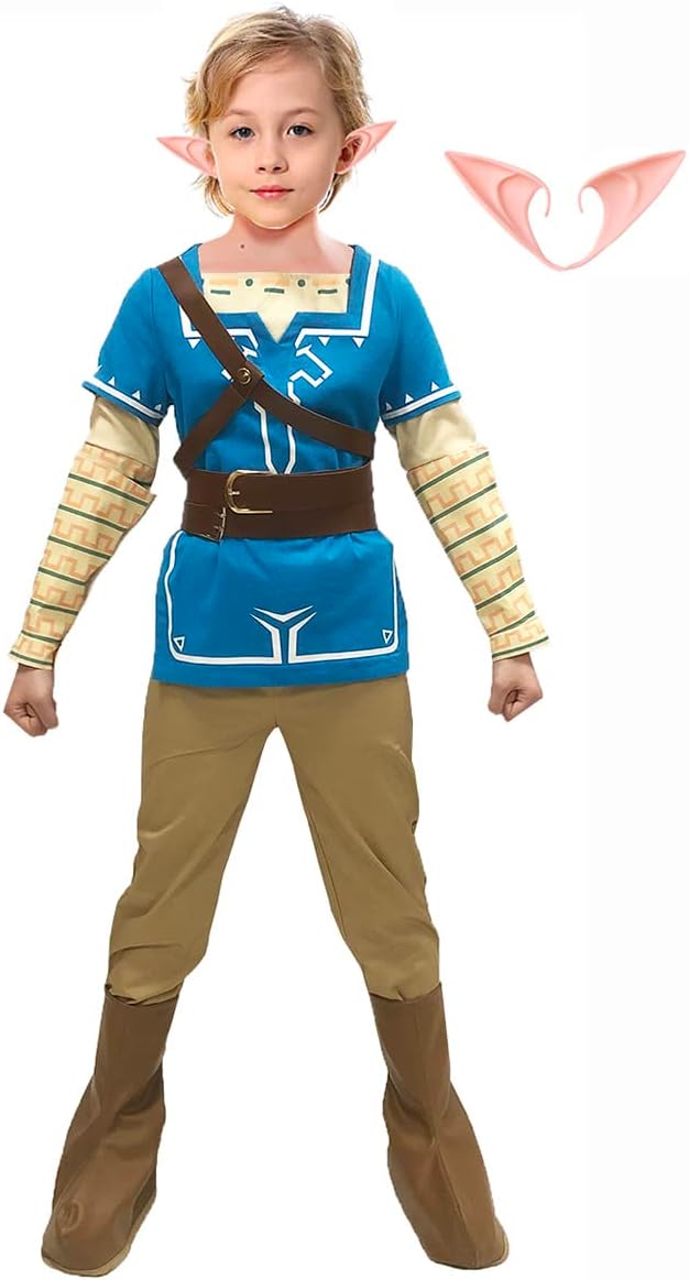 DZSKEKids Warrior Costume Classic Game Valiant Knight Cosplay Halloween Suit Outfit Pretend Play for Boys