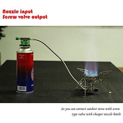 DECDEAL Adaptador de conversão de cabeça de cartucho de gás Bocal Tipo de garrafa Tipo de parafuso d