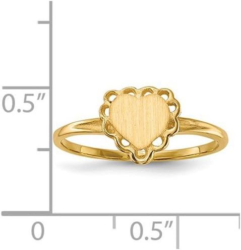Diamond2Deal Solid 14k Yellow Gold Signet Ring Size 6
