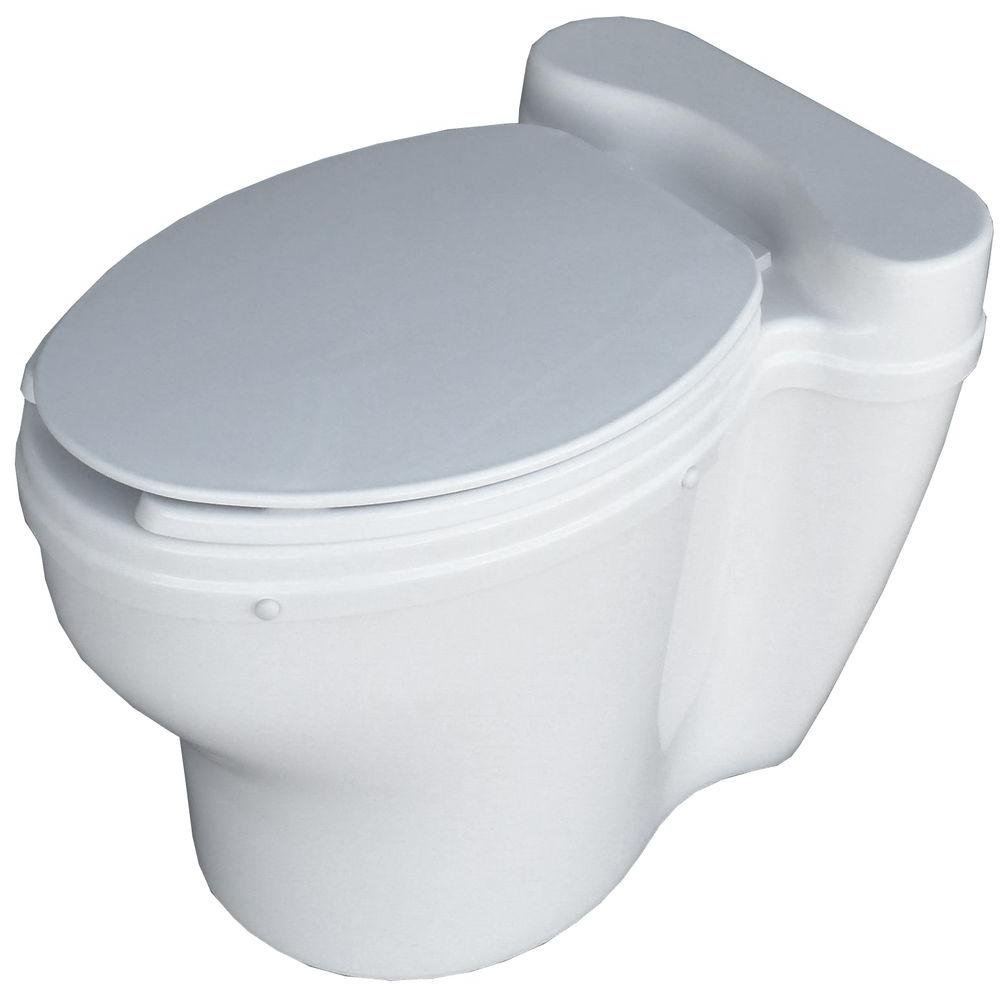Sun-Mar Corp. AF Waterless toilet - Elongated - White DRY TOILET - ELONGATED per 1