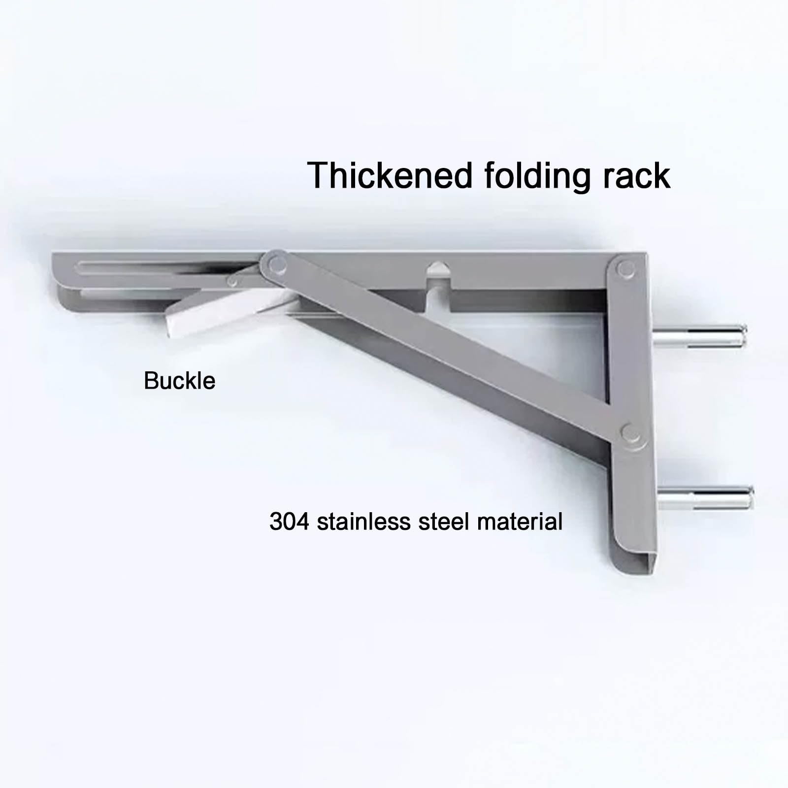 Mesa Plegable de Acero Inoxidable para Pared con Soporte Plegable Engrosado y Tablero de Corte con Proceso de trefilado.