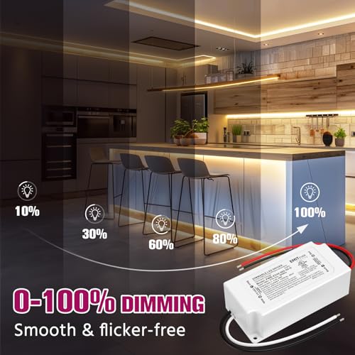 EMITEVER 60W 24V Dimmable LED Driver,AC 120V to DC Electronic Transformer - Image 4