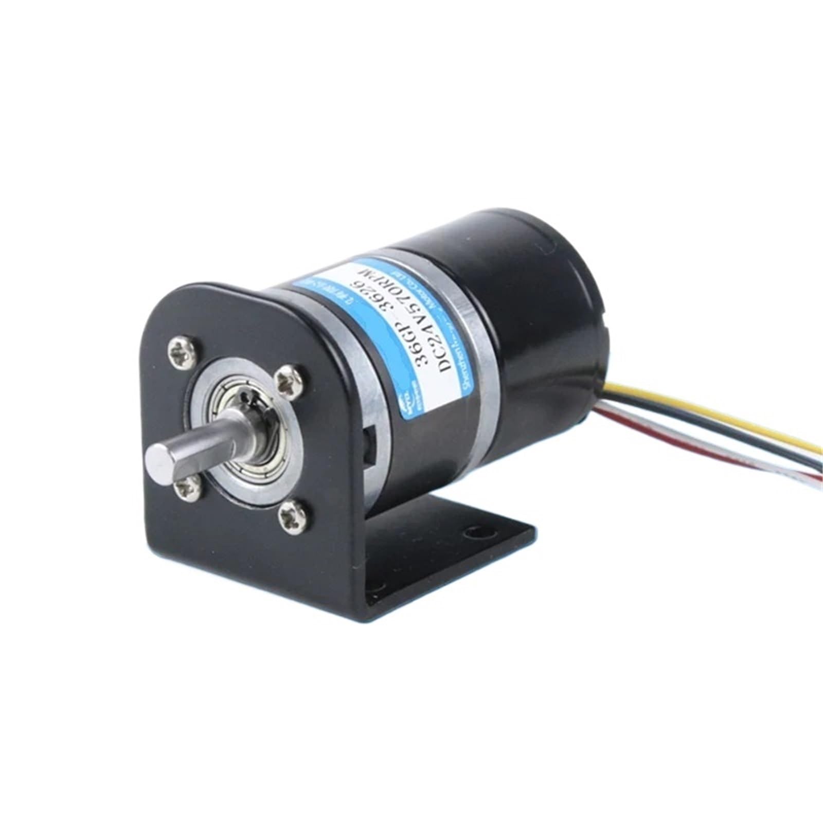 Motoriduttore epicicloidale senza spazzole 3626, 100 kg, 36 mm, 12 V, 24 V, 30000 ore, in miniatura, grande velocità (diametro albero 8 mm, 12 V, 222 giri/min, motore e staffa)