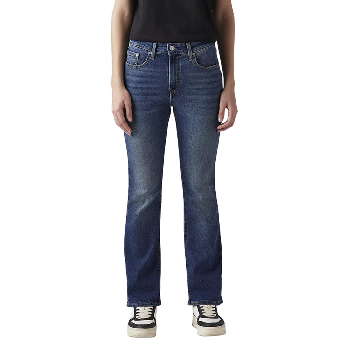levi's Women's 725 Mid Indigo Flared Fit High-Rise Jeans-picture-25