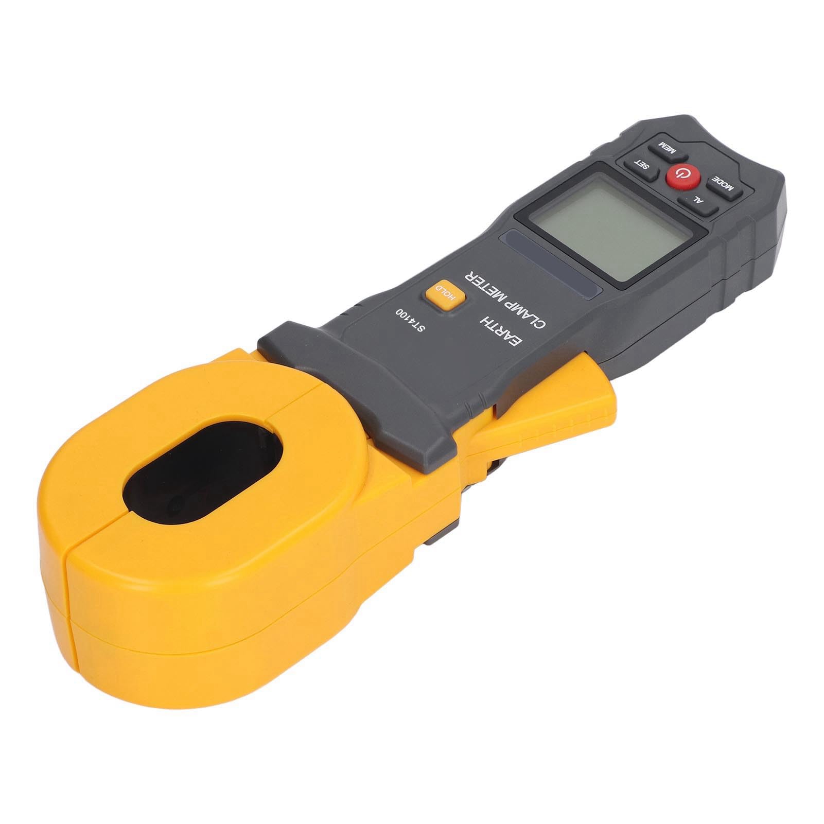 Gugxiom Digitales Zangenmessgerät Erdungswiderstandsmessgerät 55 X 32 Mm, ST4100 LCD-Klemme Erdungstester Widerstandsauflösung 0,001 Ω 0,01 MA, Automatische Abschaltung (ohne