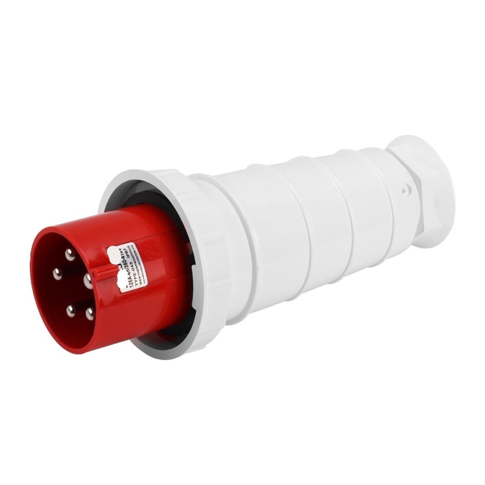 Conector impermeable industrial contra fallos eléctricos trifásicos de 125A