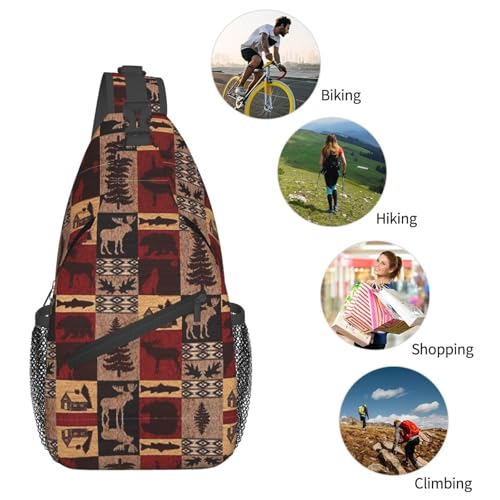 Mochila cruzada tipo bolso para deporte y senderismo unisex miniatura 6
