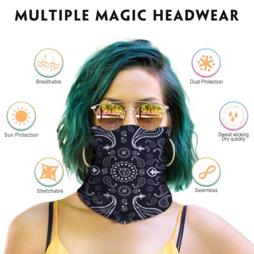 Image of Neck Gaiter for Men Women Headwear Bandana Head Wrap Face Scarf Mask Cover Warmer Balaclava-Seamless & Versatile