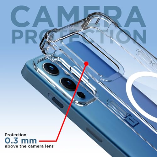 Image of Pikkme Back Cover for OnePlus 9 Mag-Safe Shockproof PC + TPU Protective Case Magnetic Support Bumper Case (Transparent Mag-Safe)
