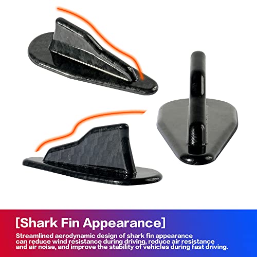 10 Pcs Diffuser Shark Fin Kit, Universal Carbon Fiber Car Body Spoiler Kit Compatible With Spoiler Roof Wing Air Vortex Generator,Decorative Special Car Roof Tail Waterproof Car Styling (Carbon Fiber) #TOP3