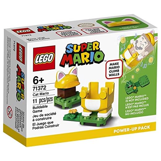 LEGO Super Mario Cat Mario Power-Up Pack 71372 Building Kit, Cool Toy for Kids to Power Up The Mario Figure in The Adventures with Mario Starter Course (71360) Playset, New 2020 (11 Pieces)