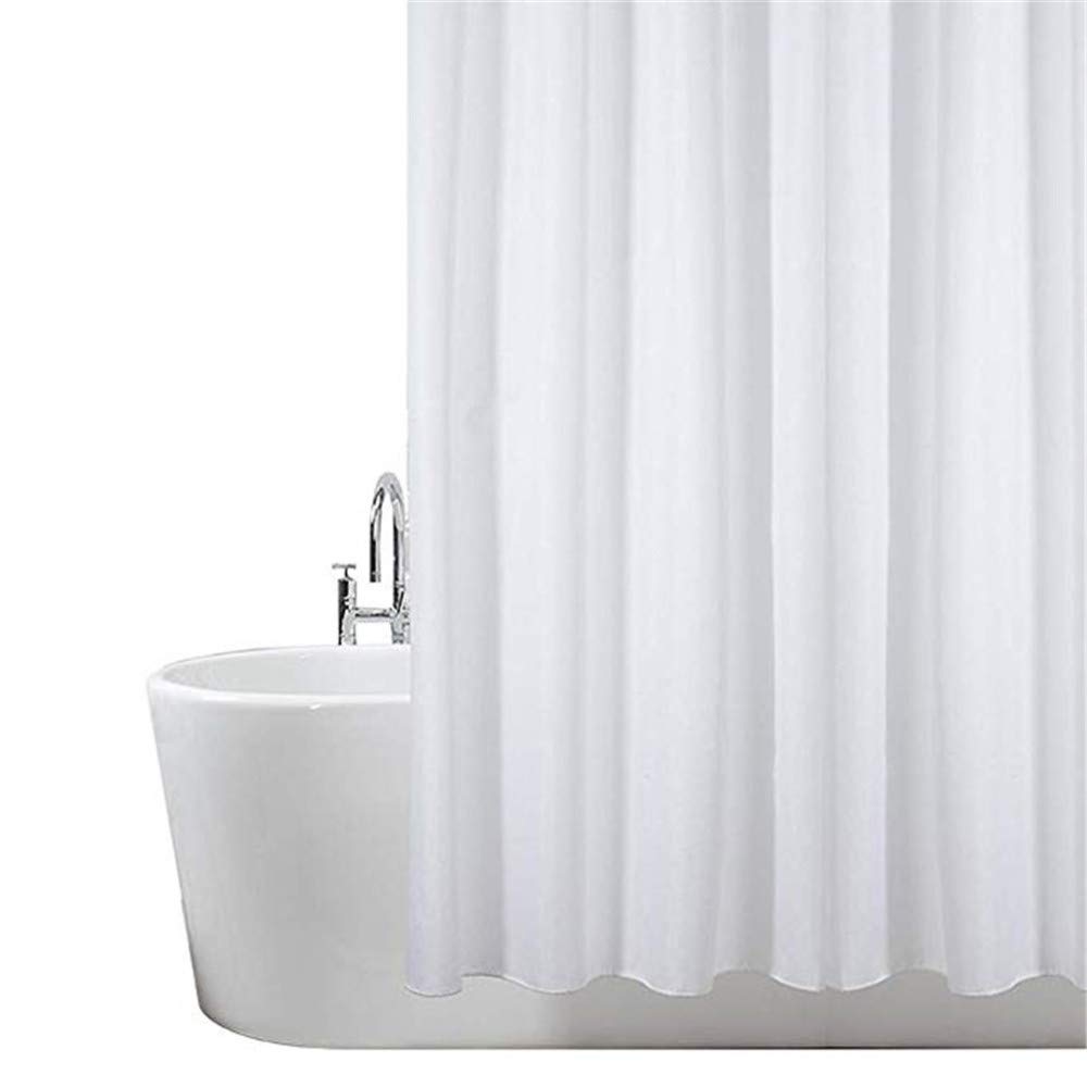Rideau de douche 100% polyester blanc solide 180x180 cm haute qualité durable
