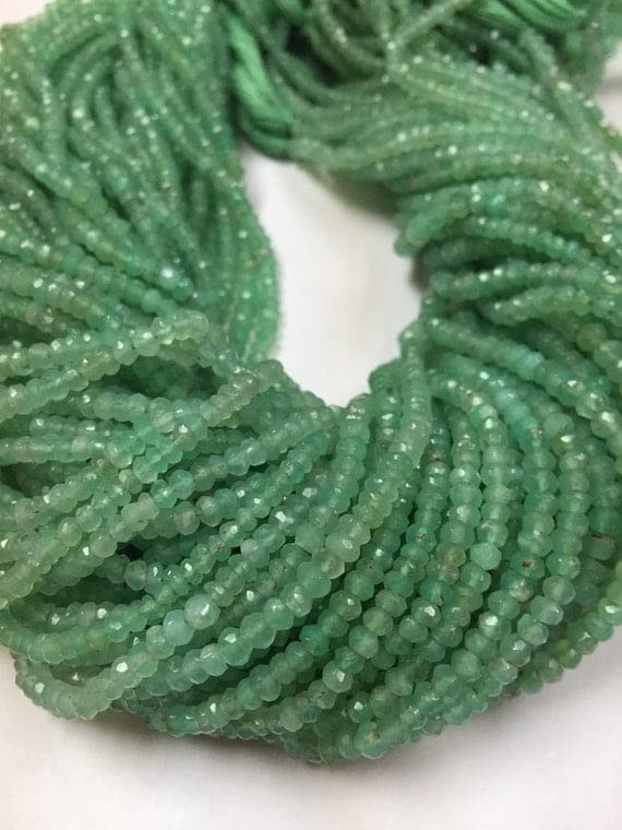 Chrysoprase perles facettées de 13 pouces pour concevoir un bijou porteur d'histoire