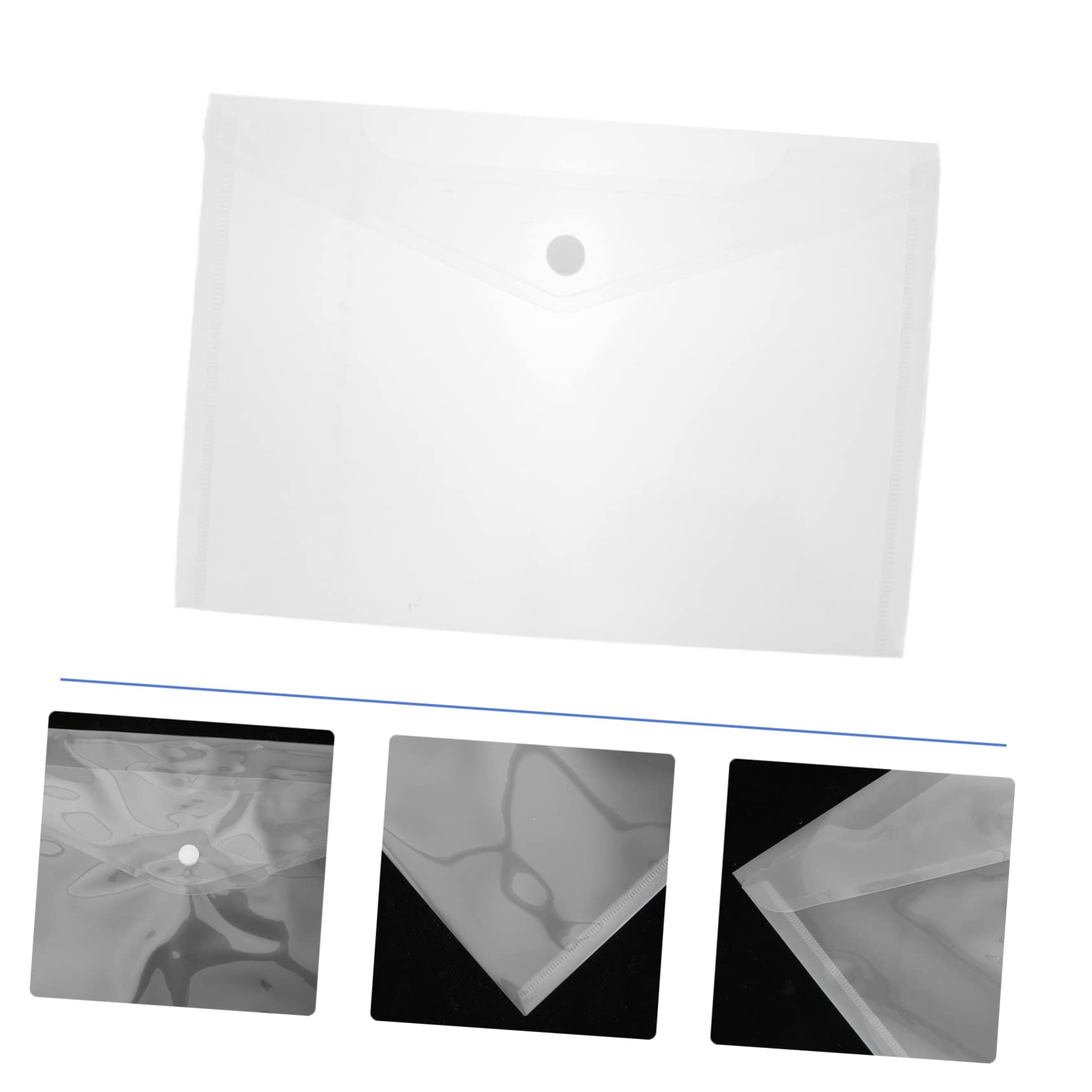 A4 Dokumententaschen Aus Kunststoff Mit Druckknopf Transparent Wiederverwendbar 40 Stück Büro Und Reise Organizer Für Dokumente Verträge Und Visitenkarten