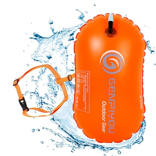 Boya de natación de aguas abiertas, flotador de natación muy visible, boya de natación de la seguridad, boya del entrenamiento de la natación, flotador de la natación inflable, burbuja del flotador de