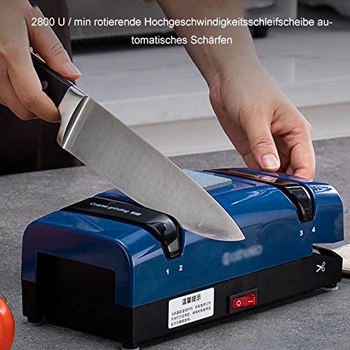 ZJYWAN Profi Elektrischer Messersch Schärfen 6-in-1 Messerschleifer für Alle Messer Grob Schleifen, Feinschleifen… – Bild 3