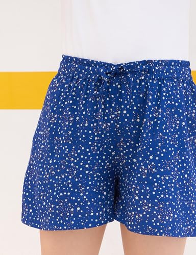 Image of Amazon Brand - Symbol Girls Flared Fit Printed Rayon Shorts | Elasticated Waistband | Age 2-14 Years