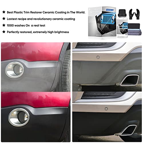 Plastic Restorer -Professional Car Trim Restore Ceramic Coating, Plastic Refreshing Coat Kit,Not A Dressing,1000 Washes,Plastic Protects & Renew，30Ml #TOP4
