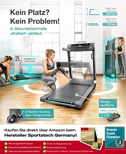 Sportstech FX300 Ultra Slim Faltbares Laufband -Deutsches Qualitätsunternehmen|Video-Event & Multiplayer-App,USB… – Bild 5
