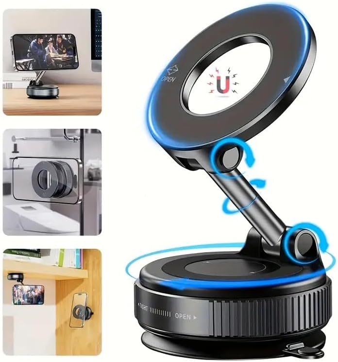 Miniatura 4 de Soporte magnético mejorado para teléfono para automóvil, rotación de 360, soporte manos libres con imán fuerte de 18N, soporte para tablero,