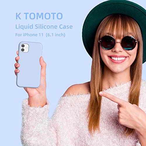 K Tomoto Liquid Silicone Case Compatible With Iphone 11 (6.1"), Full Body Protection Gel Rubber Cover With Soft Microfiber Lining, Scratch Resistant Shockproof Protective Phone Case, Clove Purple #TOP6