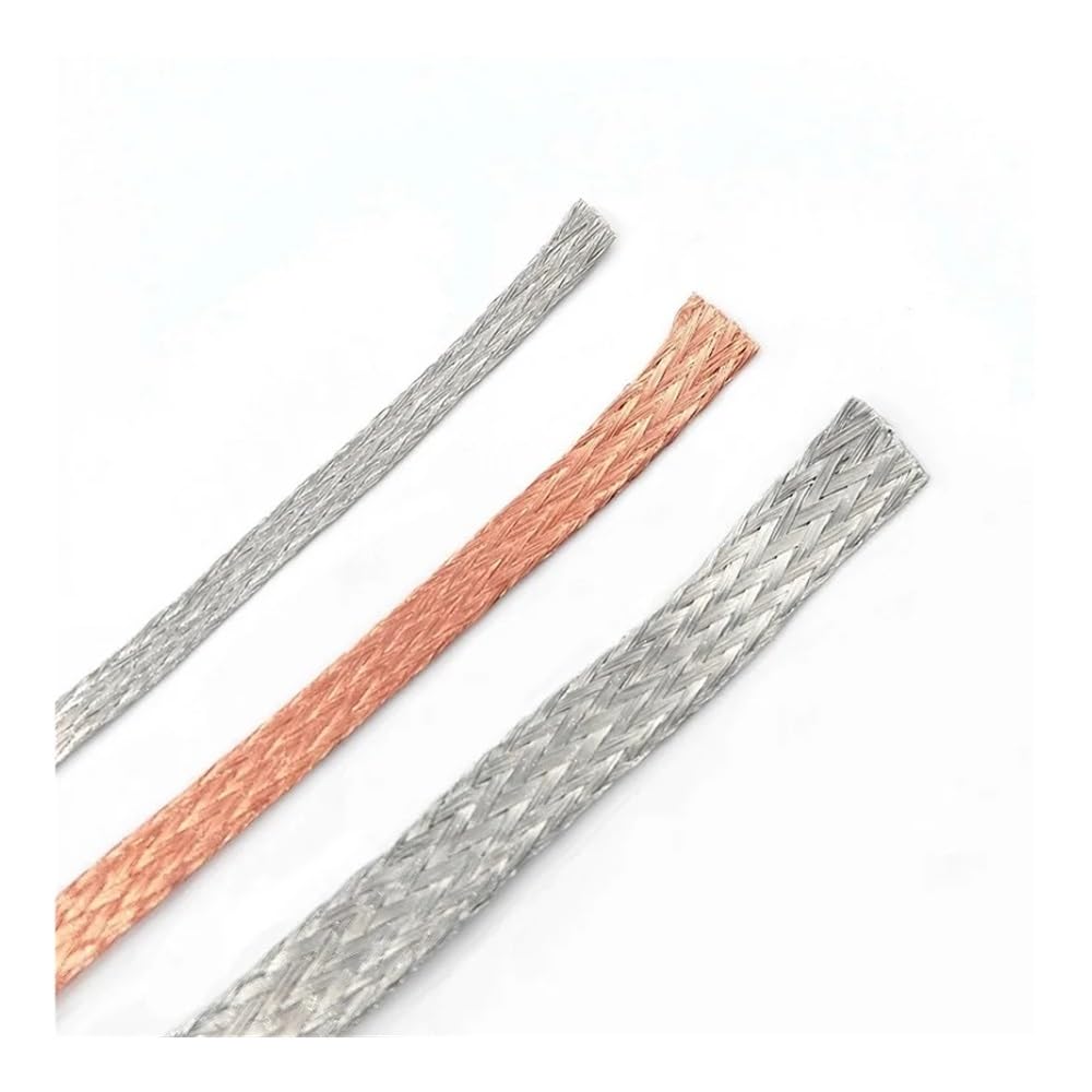 Miedziana pleciona szerokość rękawa 4 6 8 10 12 16 18 20 22 28 mm ocynowana powłoka rozszerzalny kabel ekranowany metalowa osłona (cynowana miedź, szerokość 28 MM_300 cm)