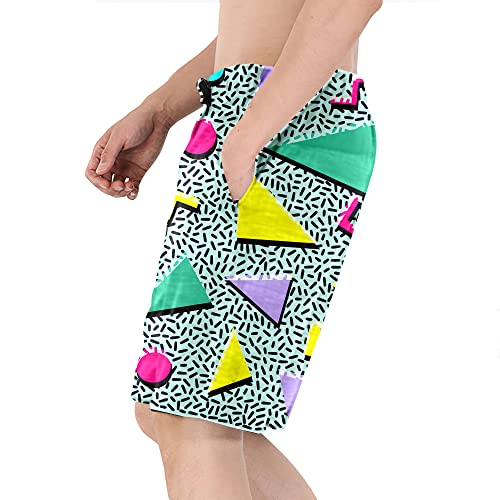 Retro 80S Or 90S Beach Shorts For Men, Quick Dry With Mesh Lining And Pockets (Retro 80S Or 90S, Medium) #TOP2
