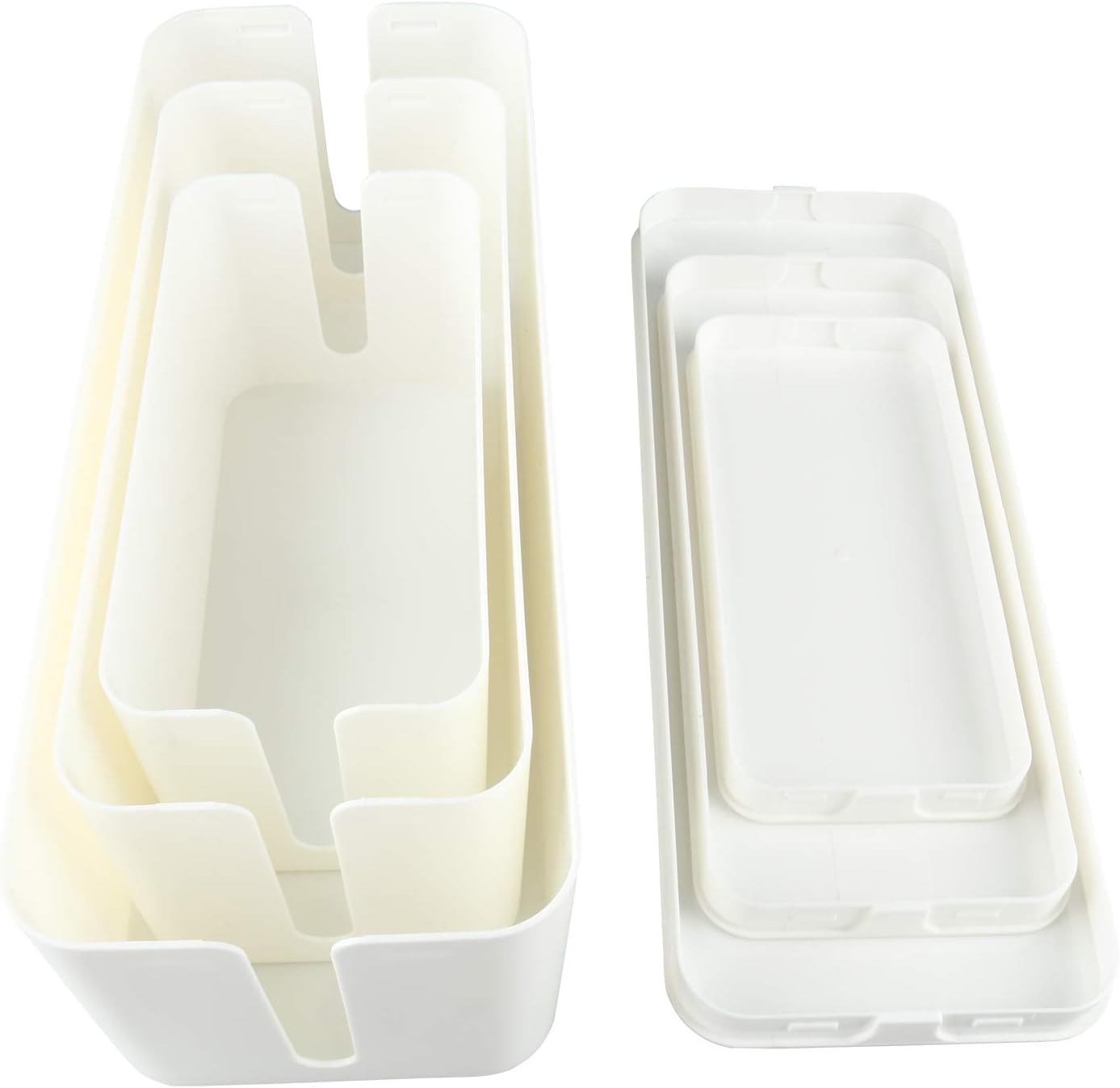 Tор Rаtеd YaeCCC Cable Management Organizer Box Power Strips Hider Power Cords Hider for Desk, TV, Computer, USB Hub,Cords (Set of Three) White