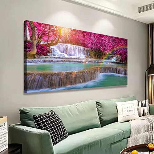 Amazon.com: SiGuTie Waterfall Landscape Canvas Wall Art Prints Poster ...
