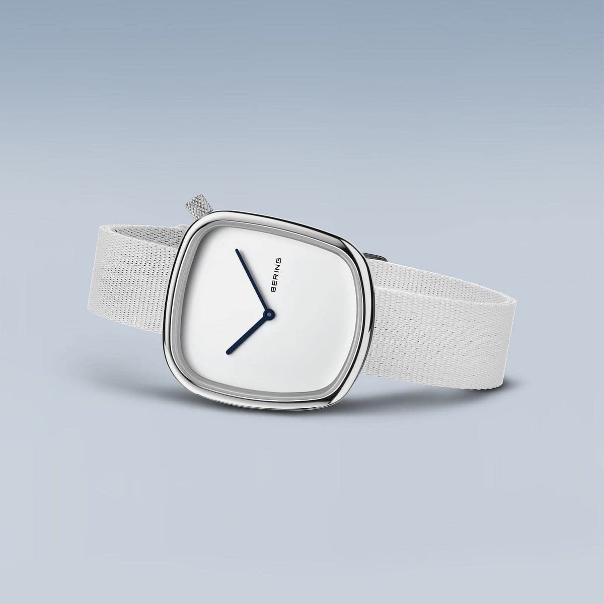 Bering Damen Quarz Uhr | Armbanduhr 34 mm Edelstahlgehäuse und Zifferblatt | Milanaisearmband | Saphierglas | 3 ATM | 18034