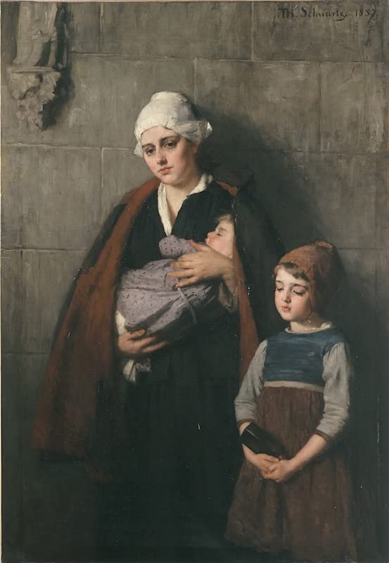 Toile Thérèse Schwartze Pauvre mais riche pour grand mur vide