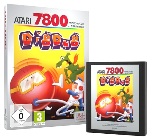 DIG DUG (compatible with Atari 2600+, Atari 7800+ and Atari 7800 video game systems)