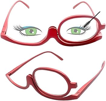 Amazon.co.jp: メイクアップ 折りたたみ メガネ 単レンズ 回転メガネ