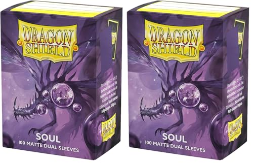 Dragon Shield Matte Dual Soul Metallic Purple - Lot de 2 boîtes de protège-cartes de taille Standard