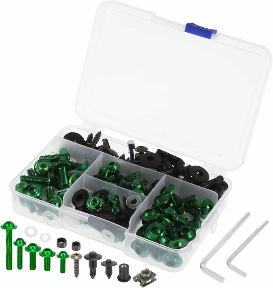 195PCS Motorcycle Windscreen Fairing Bolts Fastener Clip Screws Kit for Suzuki Bandit 1200 GSF1200S 1997-2004