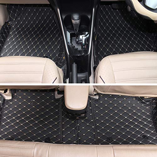 Image of Oshotto /Coozo 7D Car Floor Mats Compatible with Maruti Suzuki Dzire 2017-2025 (Set of 3, Black)