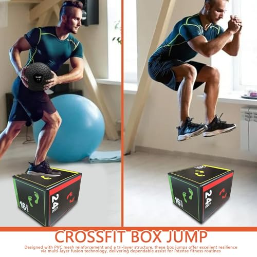 Cubo pliométrico de salto en gimnasio en casa para aumento de equilibrio 3