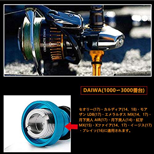 リールスタンド ダイワ(DAIWA) スタンド リールアクセサリー フックホルダー フックキーパー ラインストッパー セオリー カルディア モアザン エメラルダス MX月下美人 紅牙 MX Xファイア イージス プレイソに適用 航空アルミ製 超軽量/耐食海釣り サンライク(SANLIKE)(ブラック,レッド、コールド、ブルー) (ゴールド) 4枚目