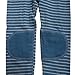 Hocosa Little Kids Organic Wool Long-Underwear Pants (116/6 yr, Blue/White Striped)