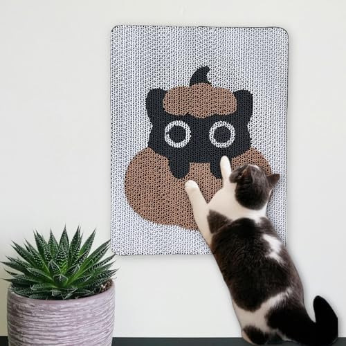 BubuKuku Arranhador de gato montado na parede – arranhador para gatos internos com erva-dos-gatos –